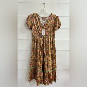 Clara the Label Marina Midi Dress Golden Blossom NWT